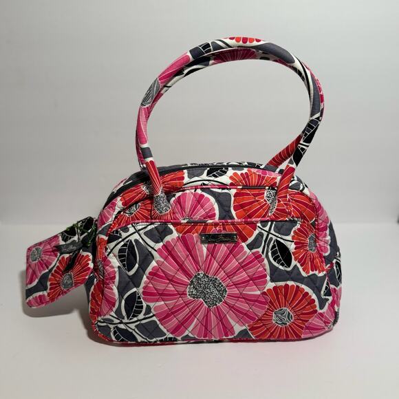 🌸 NWT Vera Bradley Bowler Bag & Wallet Cherry Blossoms Quilted Satchel Purse - Picture 1 of 7